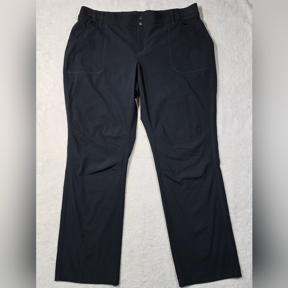 KUHL Pants Women Ripstop Low Rise Straight Leg Drawstring Stretch Hiking Black 8